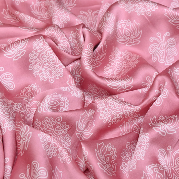 Elegant Modal Satin Discharge Print Fabric 6 – Soft Luxury Designer Fabric - DIS285-21