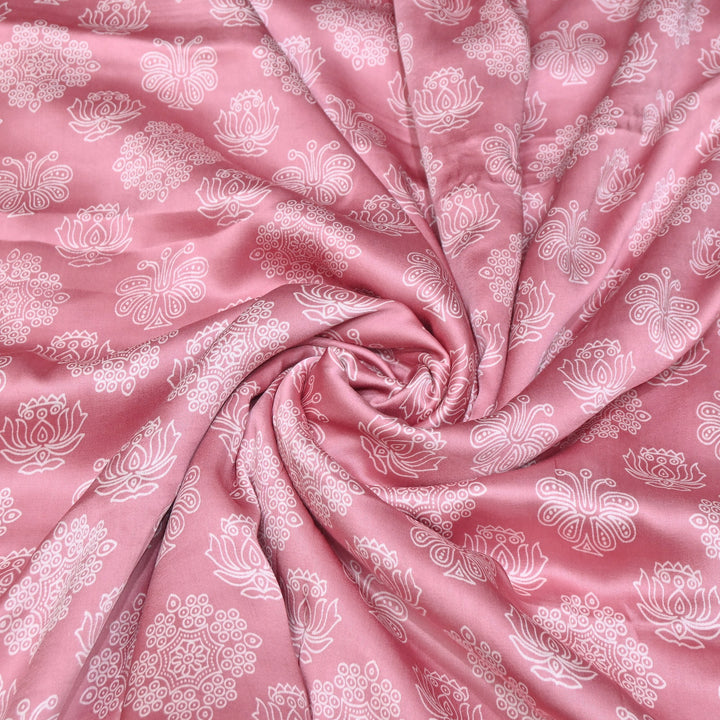 Elegant Modal Satin Discharge Print Fabric 6 – Soft Luxury Designer Fabric - DIS285-21