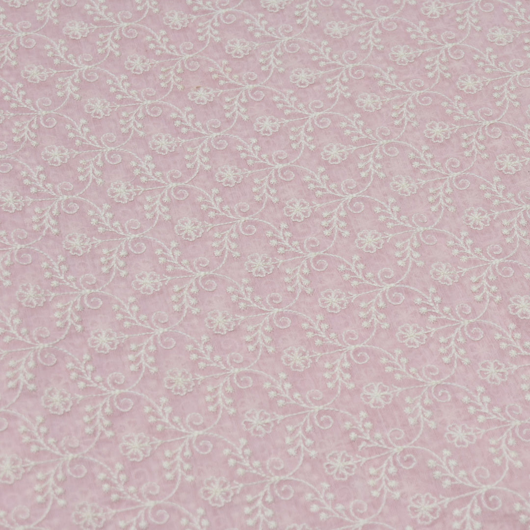 Premium Mul Chanderi Thread Embroidery Fabrics