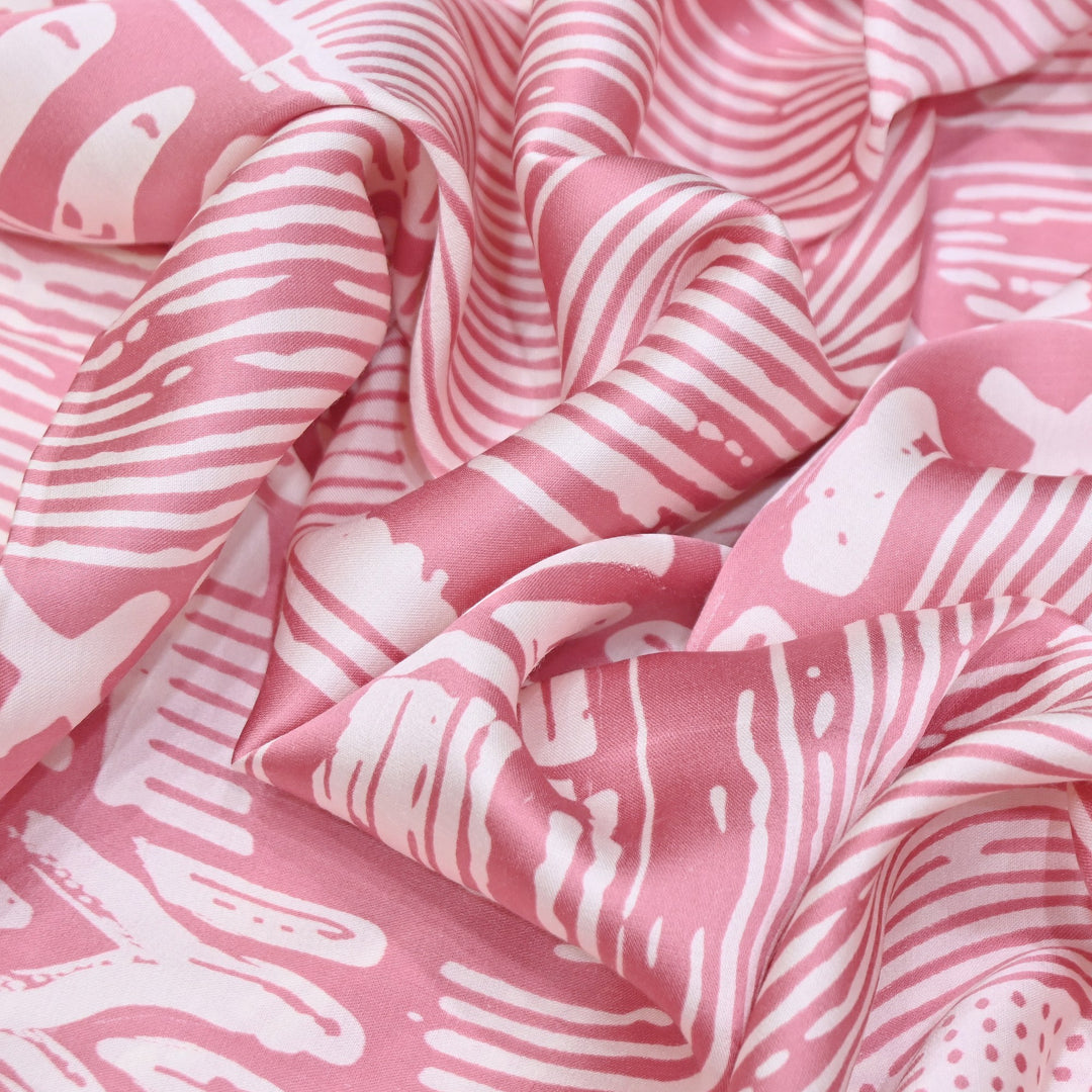Elegant Modal Satin Discharge Print Fabric 6 – Soft Luxury Designer Fabric - DIS285-22