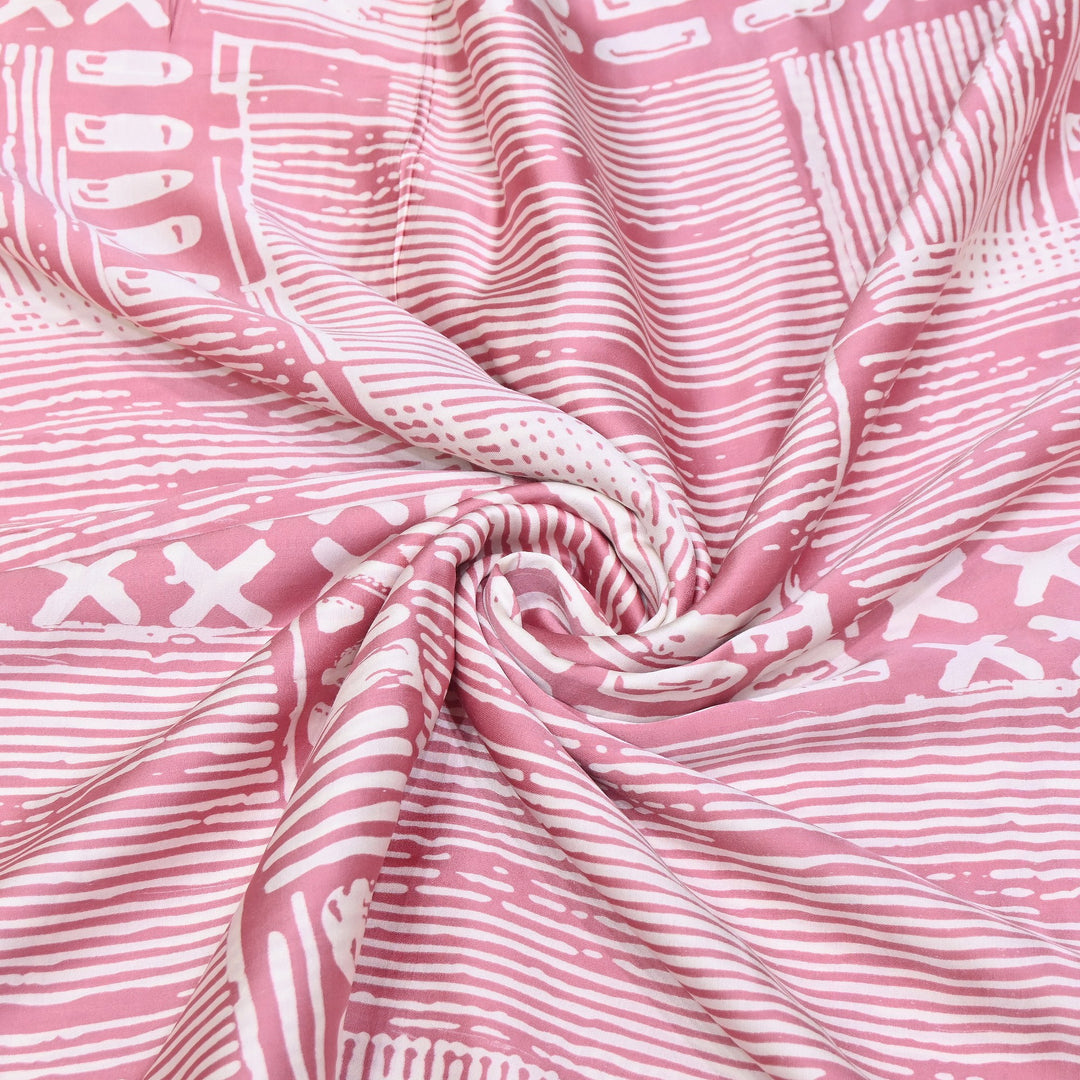 Elegant Modal Satin Discharge Print Fabric 6 – Soft Luxury Designer Fabric - DIS285-22