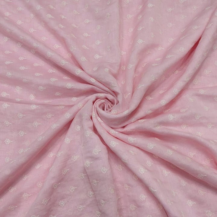Premium Mul Chanderi Thread Embroidery Fabrics
