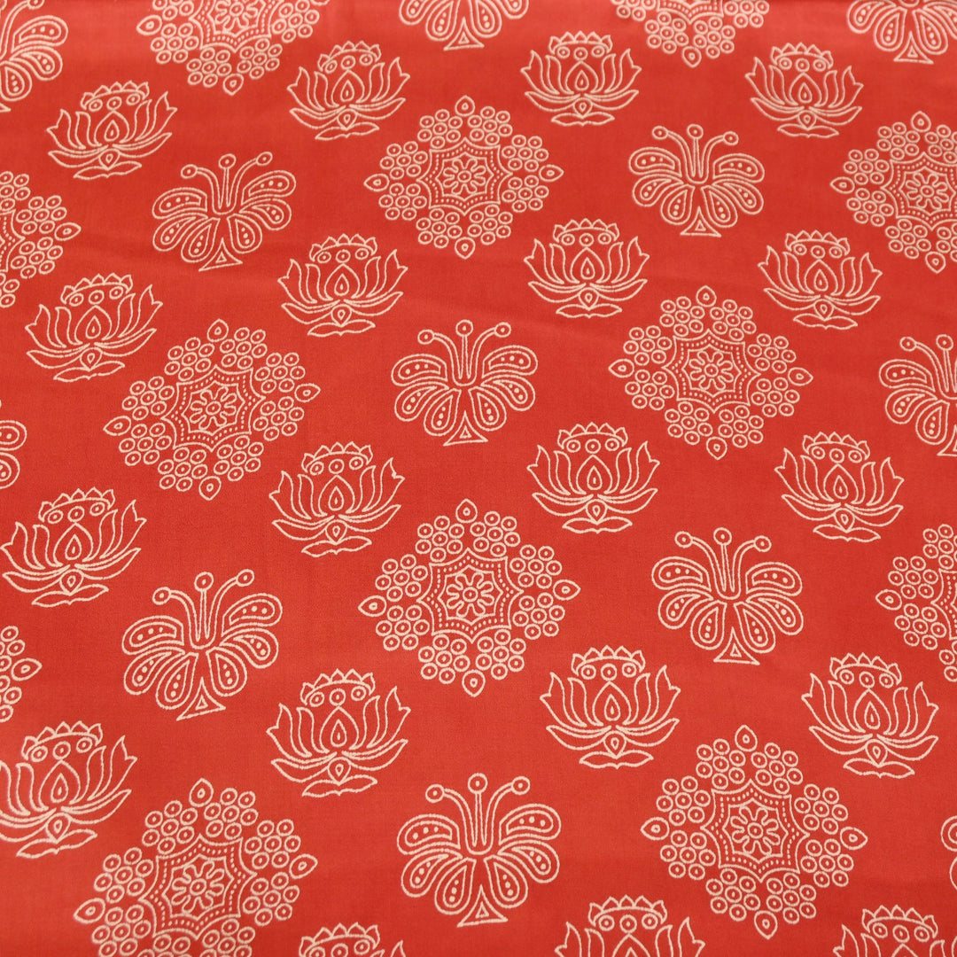 Elegant Modal Satin Discharge Print Fabric 6 – Soft Luxury Designer Fabric - DIS285-10
