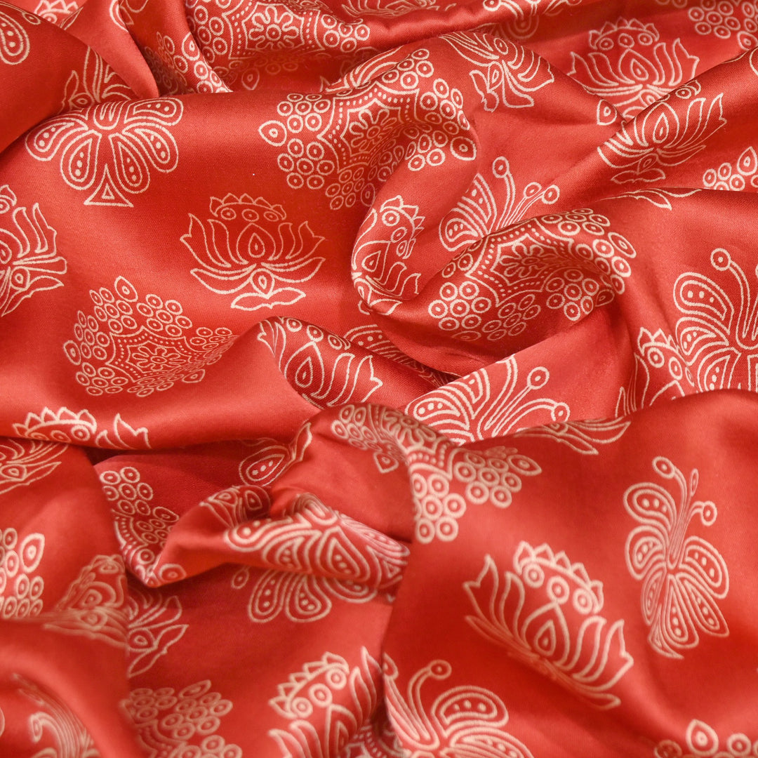 Elegant Modal Satin Discharge Print Fabric 6 – Soft Luxury Designer Fabric - DIS285-10