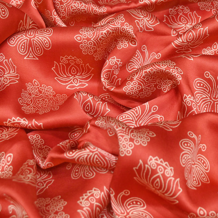 Elegant Modal Satin Discharge Print Fabric 6 – Soft Luxury Designer Fabric - DIS285-10