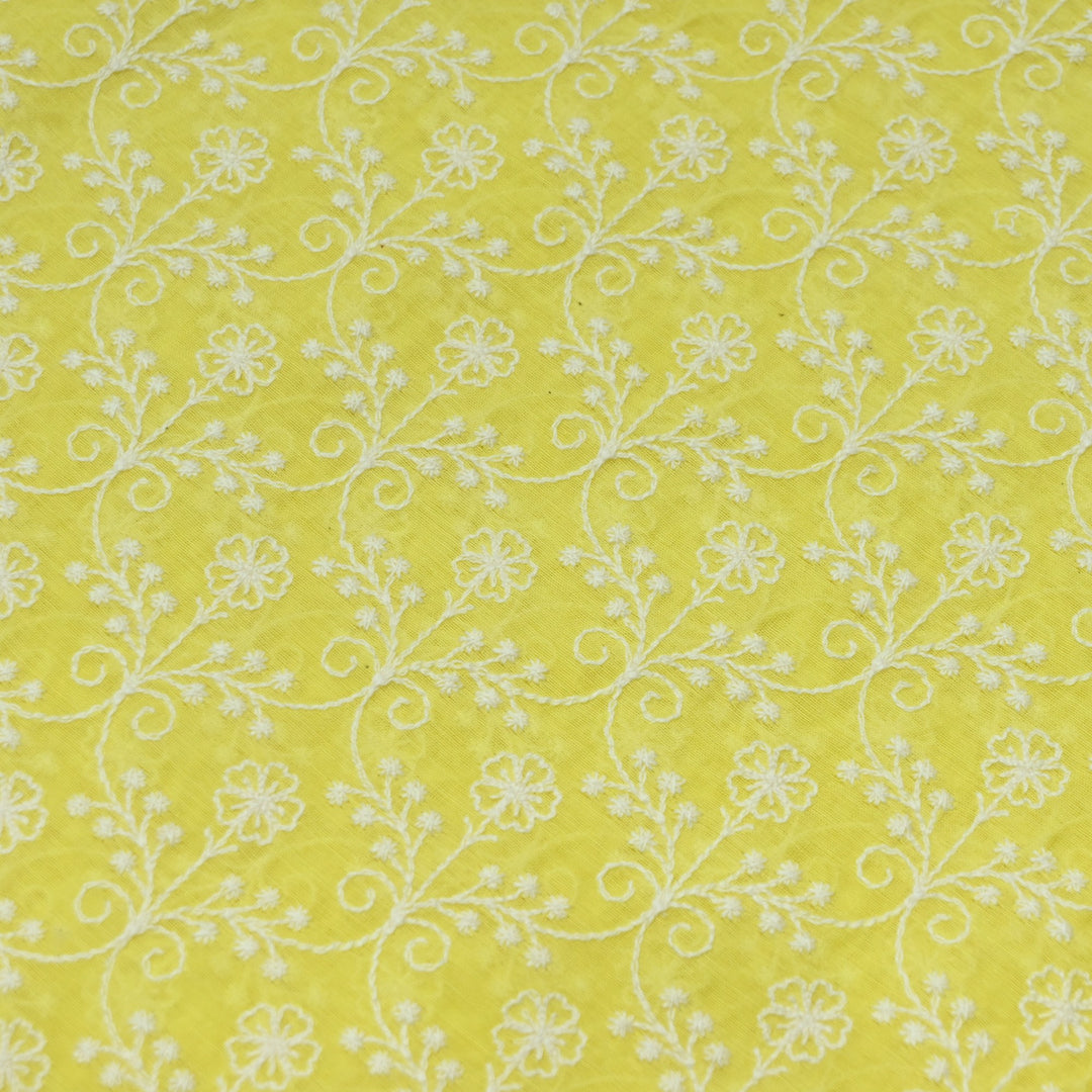 Premium Mul Chanderi Thread Embroidery Fabrics