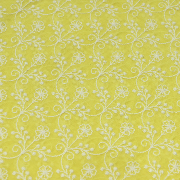 Premium Mul Chanderi Thread Embroidery Fabrics