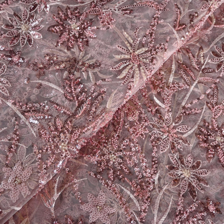 Beautiful Imported Net Cut Dana & Sequins Embroidery Fabrics