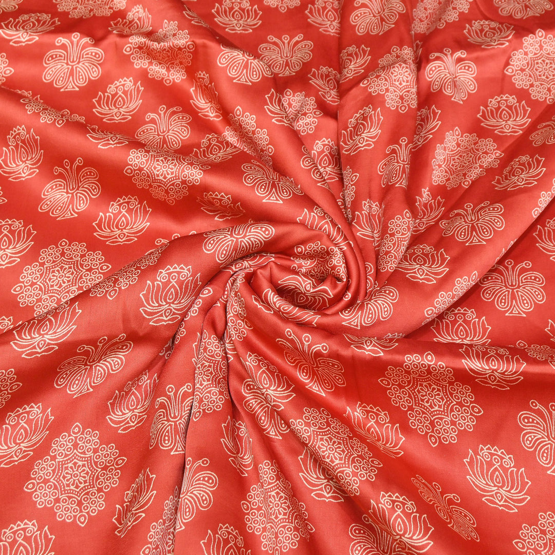 Elegant Modal Satin Discharge Print Fabric 6 – Soft Luxury Designer Fabric - DIS285-10