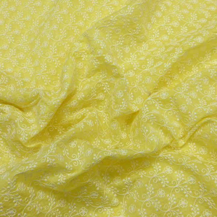 Premium Mul Chanderi Thread Embroidery Fabrics