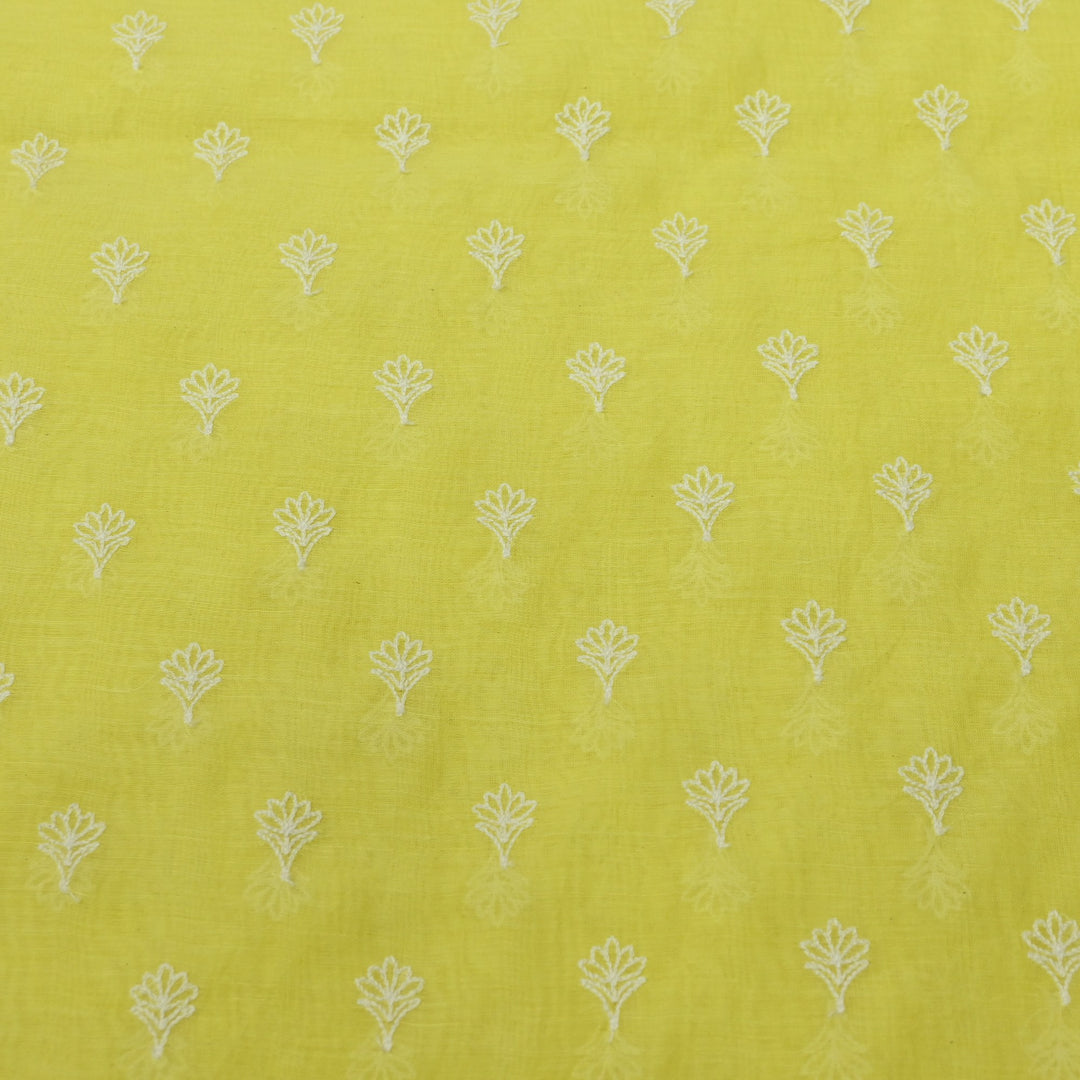 Premium Mul Chanderi Thread Embroidery Fabrics