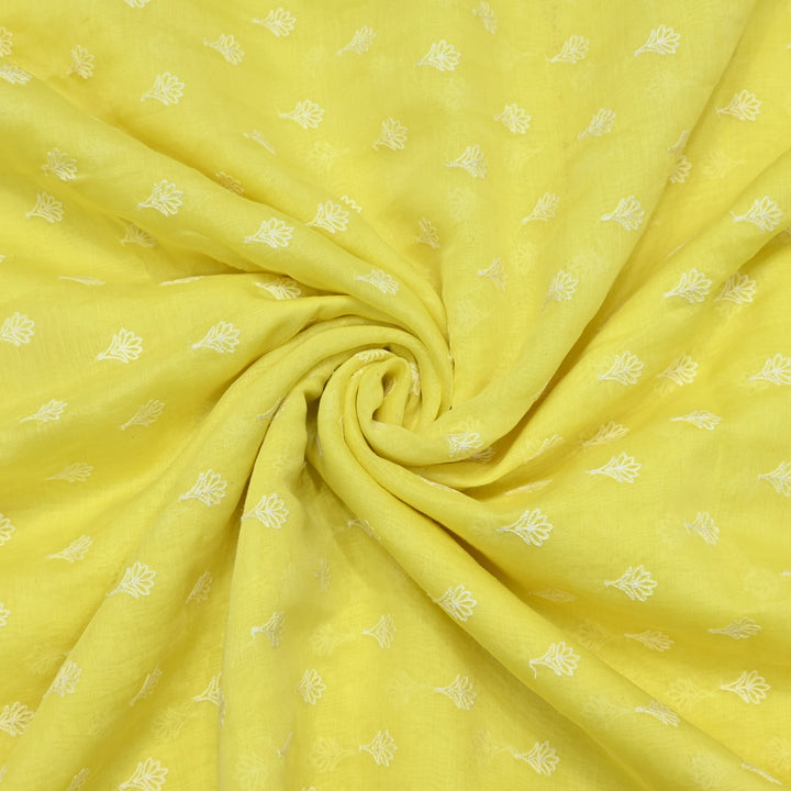Premium Mul Chanderi Thread Embroidery Fabrics
