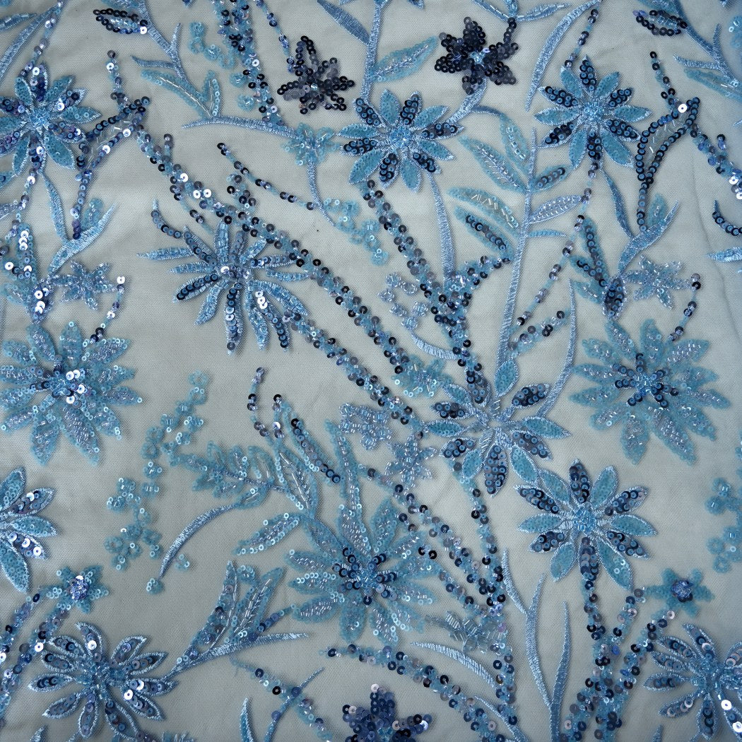 Beautiful Imported Net Cut Dana & Sequins Embroidery Fabrics