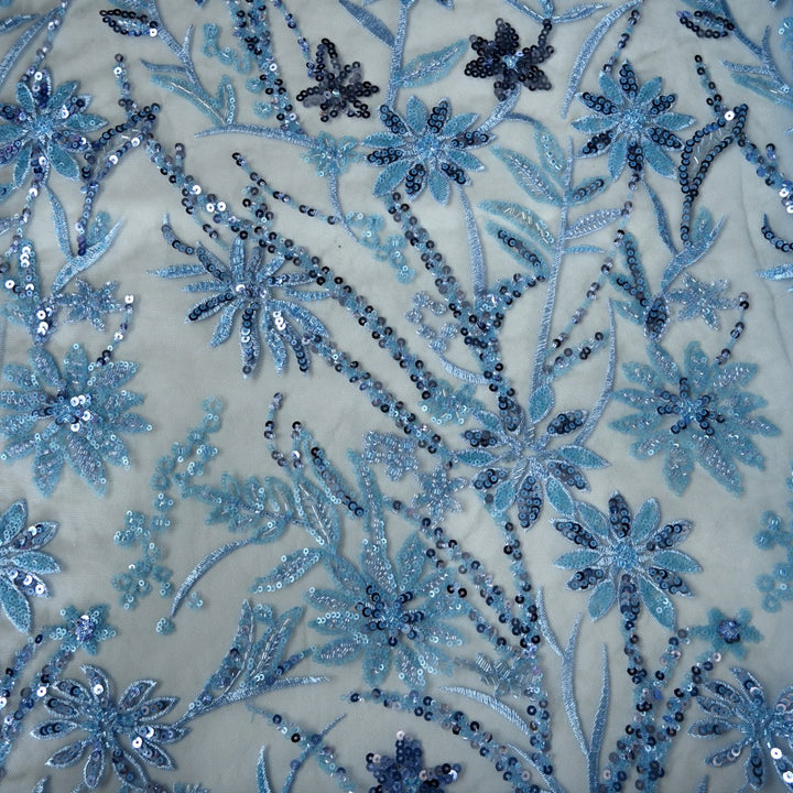 Beautiful Imported Net Cut Dana & Sequins Embroidery Fabrics