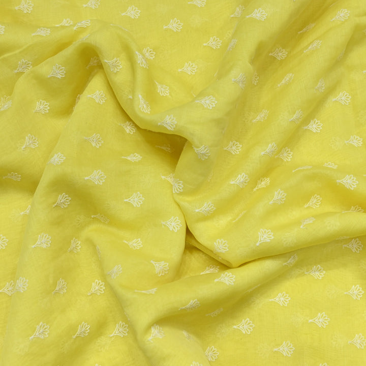 Premium Mul Chanderi Thread Embroidery Fabrics
