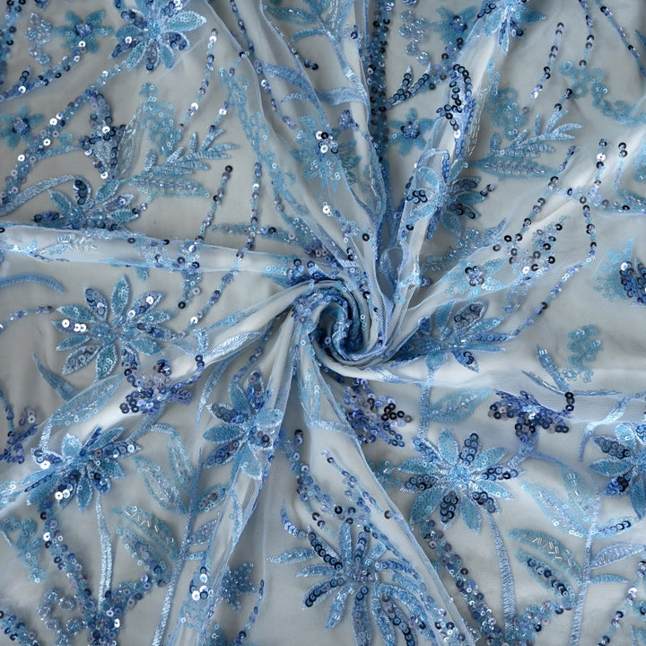 Beautiful Imported Net Cut Dana & Sequins Embroidery Fabrics