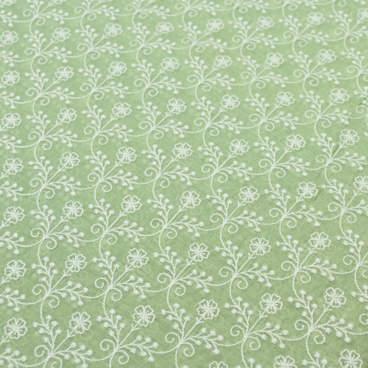 Premium Mul Chanderi Thread Embroidery Fabrics
