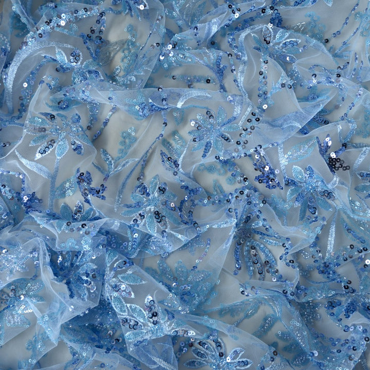 Beautiful Imported Net Cut Dana & Sequins Embroidery Fabrics