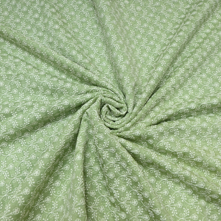 Premium Mul Chanderi Thread Embroidery Fabrics