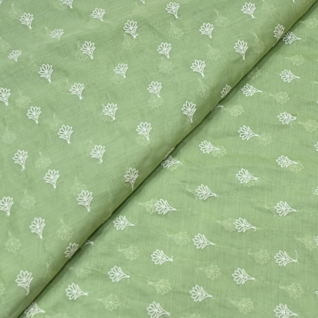 Premium Mul Chanderi Thread Embroidery Fabrics