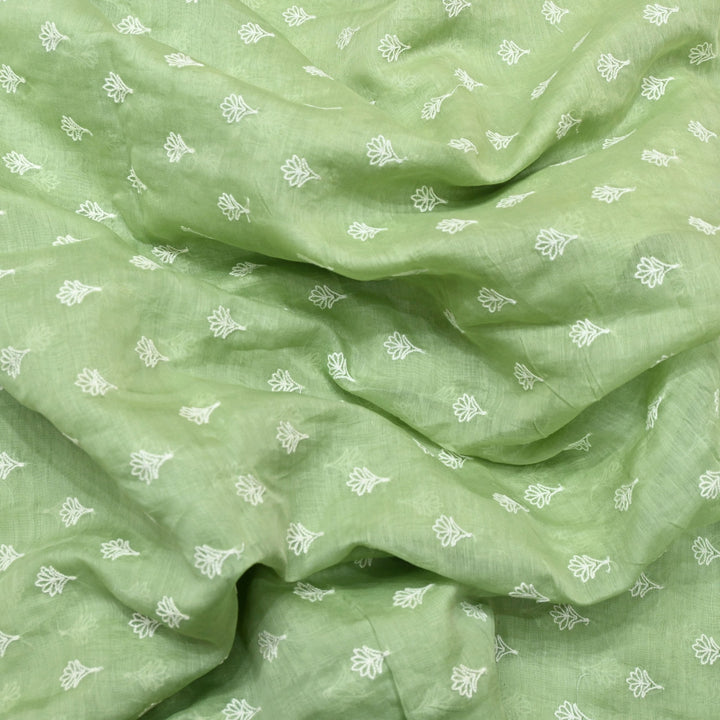 Premium Mul Chanderi Thread Embroidery Fabrics
