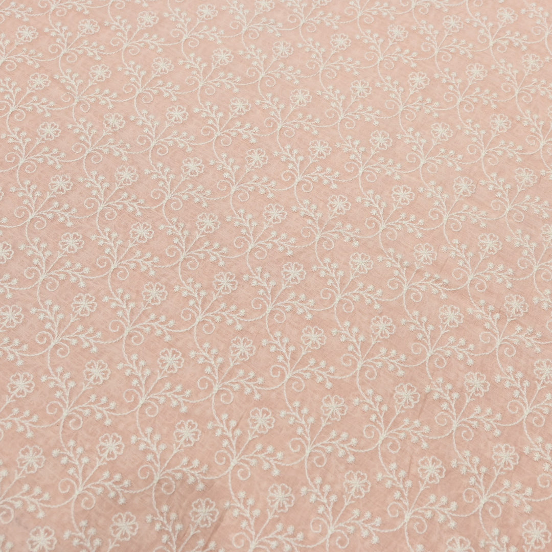 Premium Mul Chanderi Thread Embroidery Fabrics