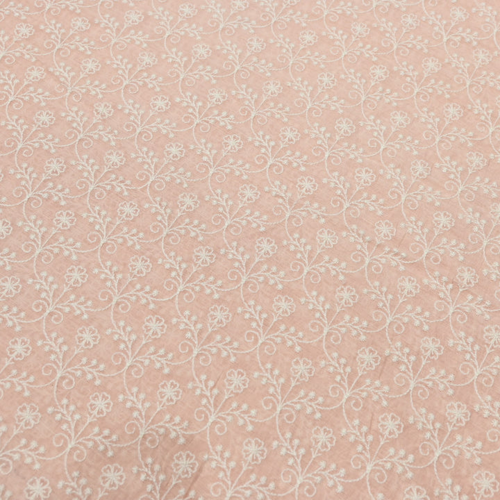 Premium Mul Chanderi Thread Embroidery Fabrics
