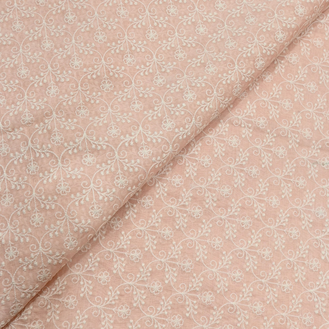 Premium Mul Chanderi Thread Embroidery Fabrics