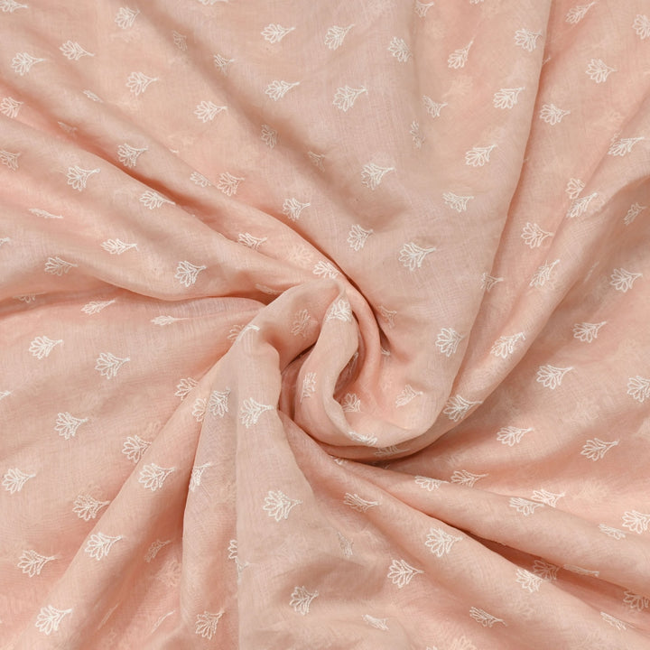 Premium Mul Chanderi Thread Embroidery Fabrics