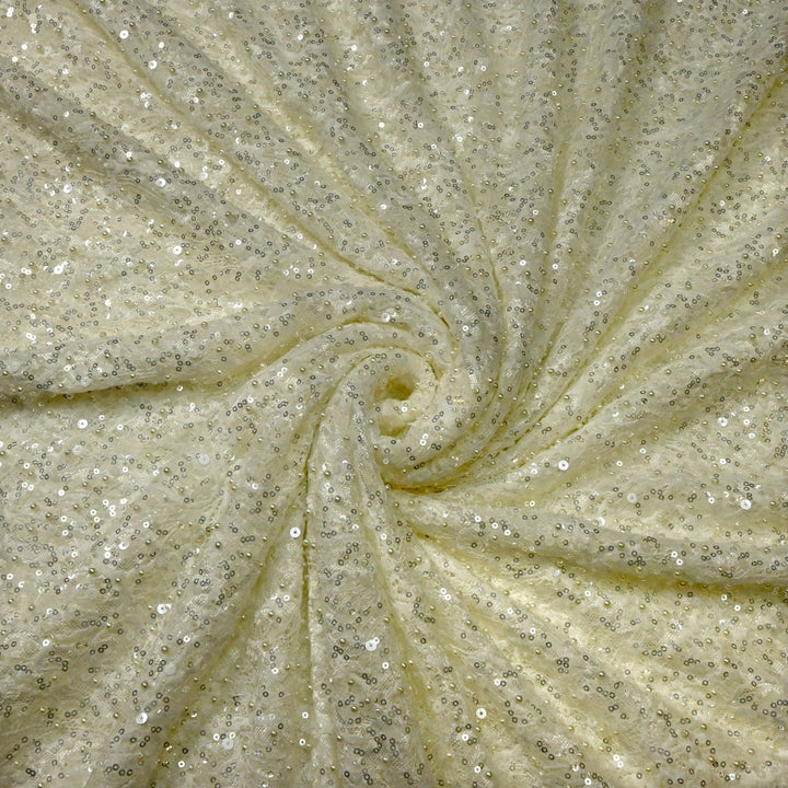 ✨ Shandley Lace Heavy Pearl &amp; Sequence Embroidery Fabrics