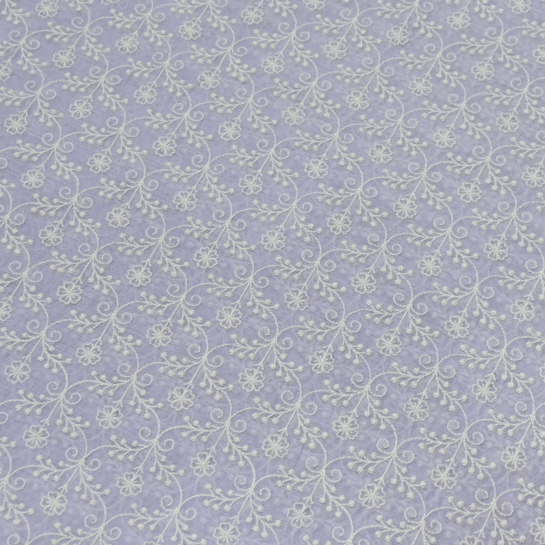 Premium Mul Chanderi Thread Embroidery Fabrics