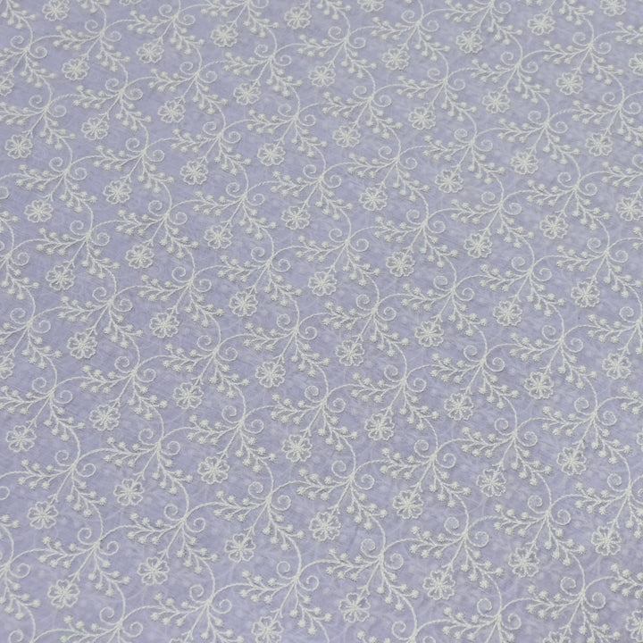 Premium Mul Chanderi Thread Embroidery Fabrics