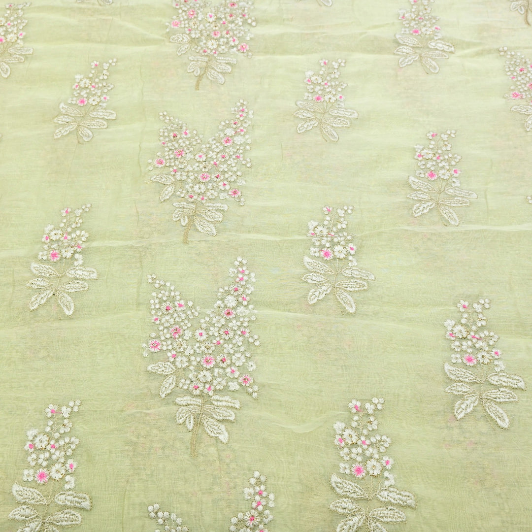 Mul Chanderi Thread & Zari Embroidery Fabric – Soft Lightweight Designer Fabric-SC0R243A-1
