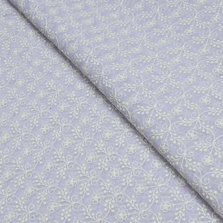 Premium Mul Chanderi Thread Embroidery Fabrics