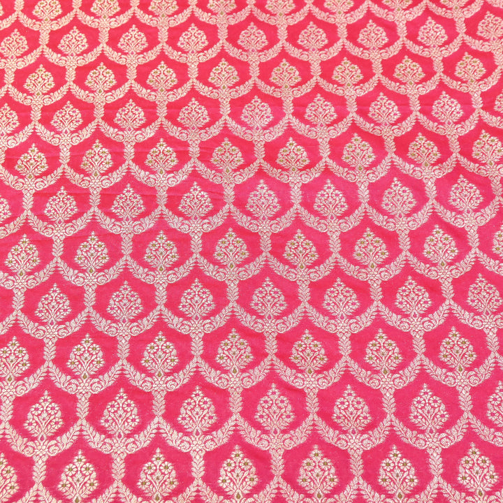 Katan Meena Zari Jaal Brocade Fabric – Designer Traditional Brocade Fabric - HA0425-4