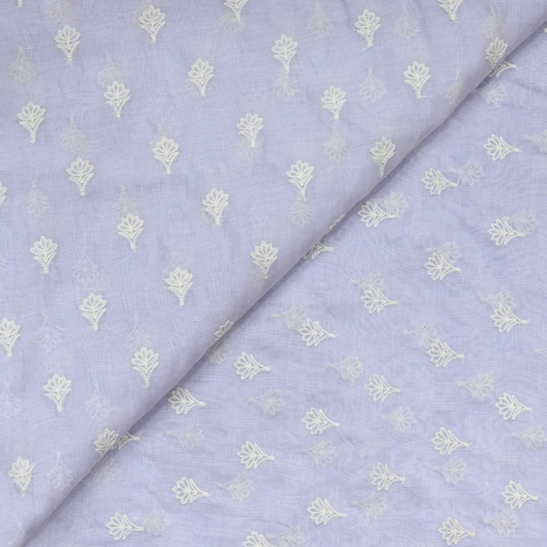 Premium Mul Chanderi Thread Embroidery Fabrics