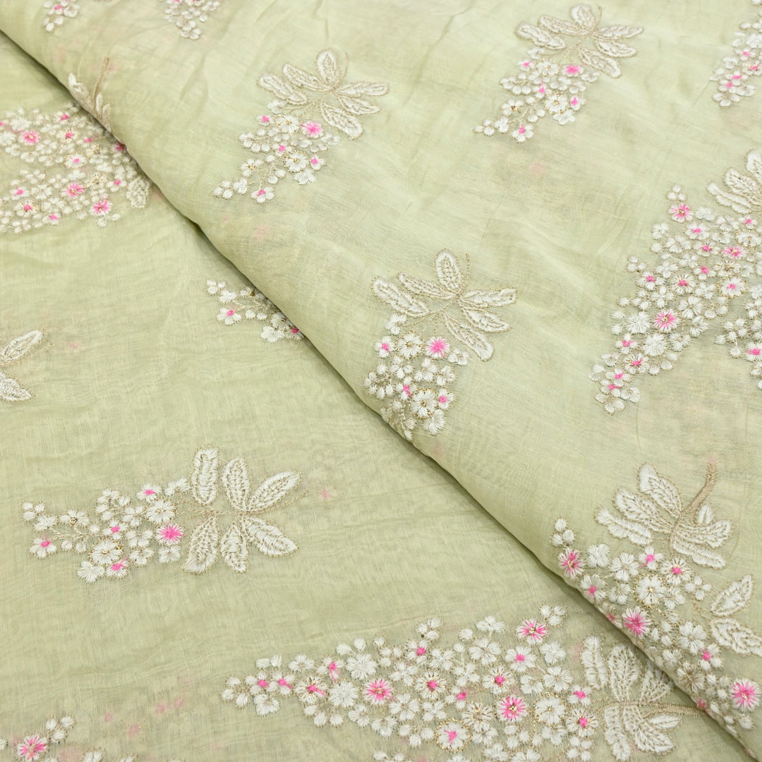 Mul Chanderi Thread & Zari Embroidery Fabric – Soft Lightweight Designer Fabric-SC0R243A-1