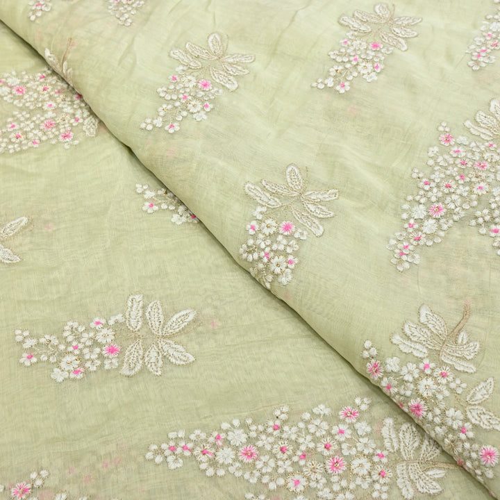 Mul Chanderi Thread & Zari Embroidery Fabric – Soft Lightweight Designer Fabric-SC0R243A-1