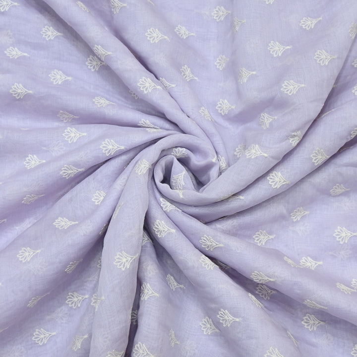 Premium Mul Chanderi Thread Embroidery Fabrics