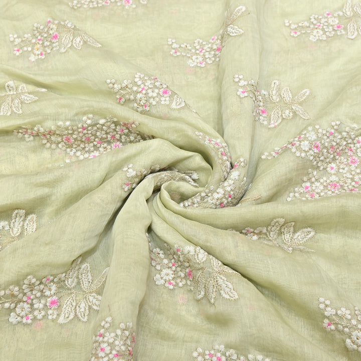 Mul Chanderi Thread & Zari Embroidery Fabric – Soft Lightweight Designer Fabric-SC0R243A-1