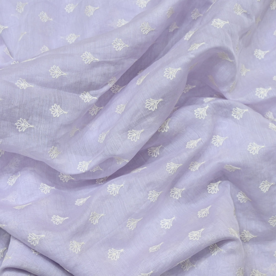 Premium Mul Chanderi Thread Embroidery Fabrics