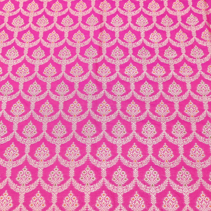 Katan Meena Zari Jaal Brocade Fabric – Designer Traditional Brocade Fabric - HA0425-5