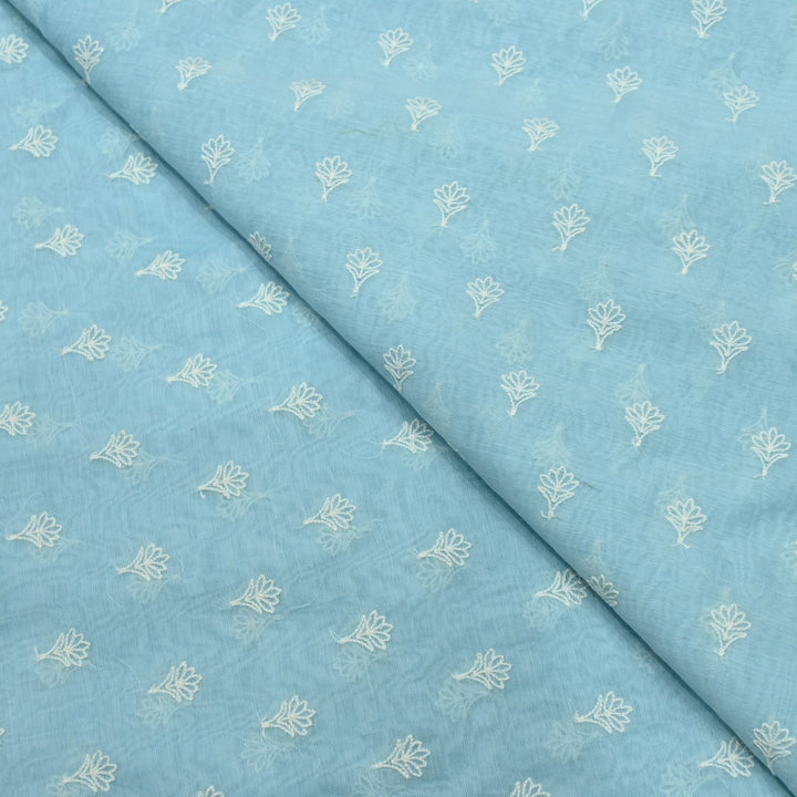 Premium Mul Chanderi Thread Embroidery Fabrics