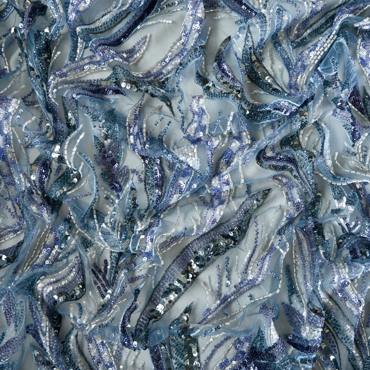 Beautiful Imported Net Cut Dana & Sequins Embroidery Fabrics