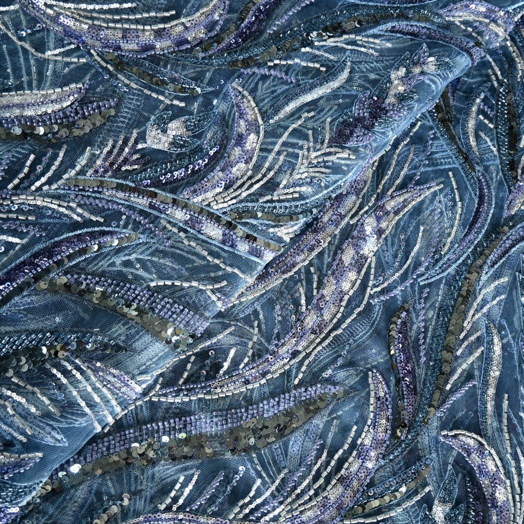 Beautiful Imported Net Cut Dana & Sequins Embroidery Fabrics