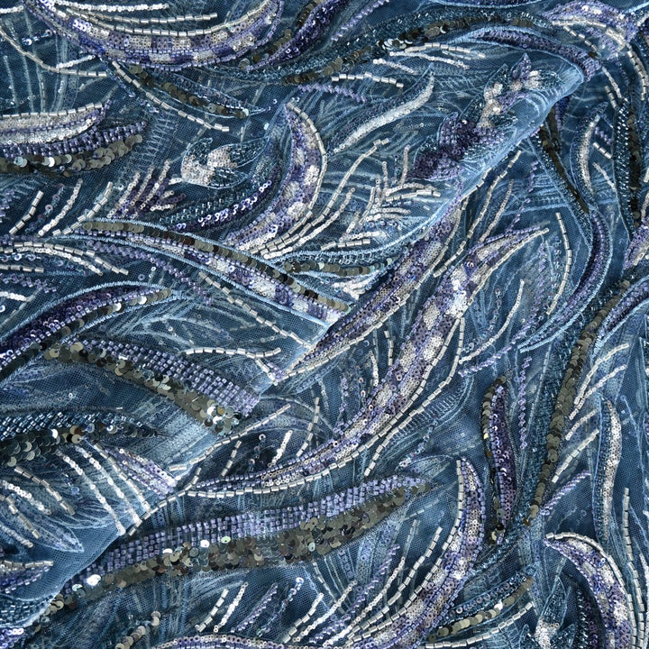 Beautiful Imported Net Cut Dana & Sequins Embroidery Fabrics