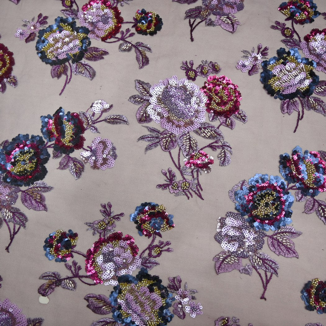 Beautiful Imported Net Cut Dana & Sequins Embroidery Fabrics