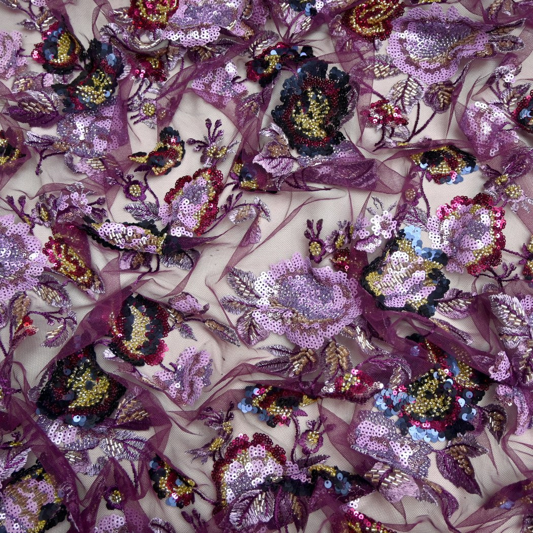 Beautiful Imported Net Cut Dana & Sequins Embroidery Fabrics