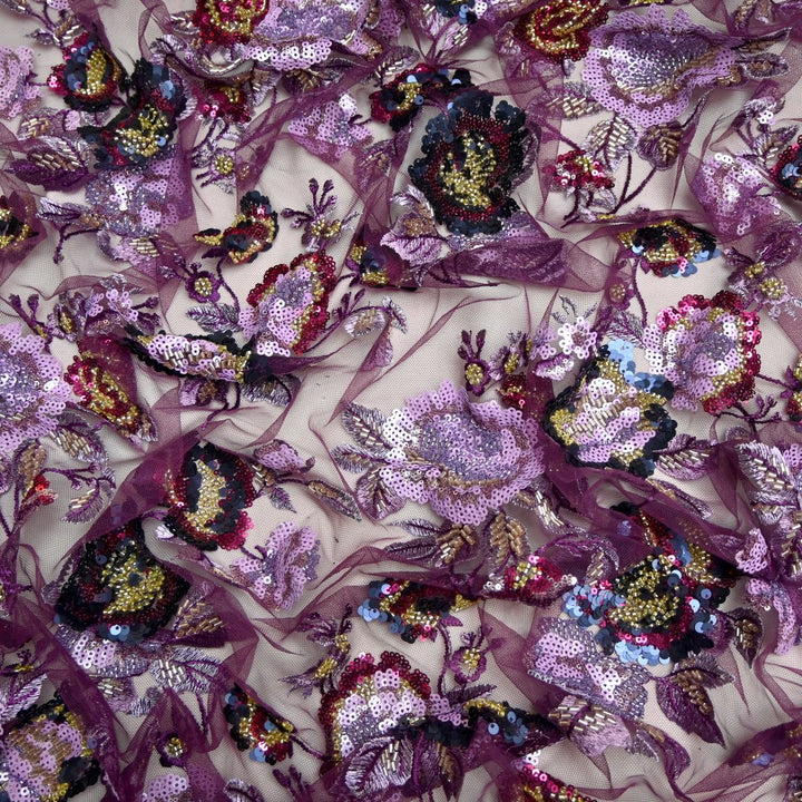 Beautiful Imported Net Cut Dana & Sequins Embroidery Fabrics