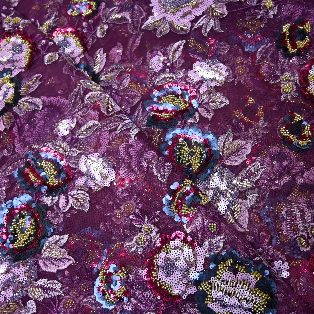 Beautiful Imported Net Cut Dana & Sequins Embroidery Fabrics